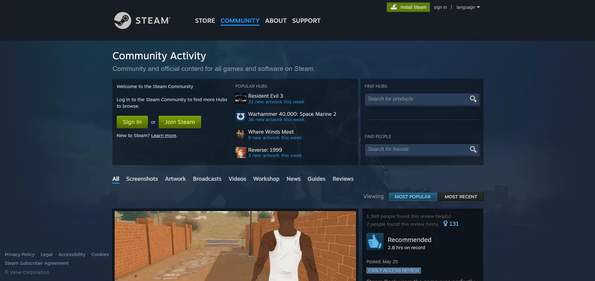 Steam Community Building